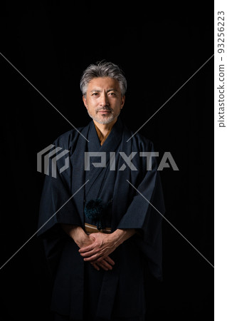 Kimono men black background 93256223