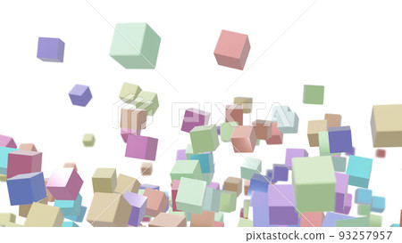 CG blocks randomly floating colorful cubes CG blocks randomly floating colorful cubes 93257957