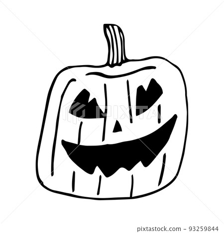 Halloween pumpkin. Doodle creepy pumpkins Halloween pumpkin. Doodle creepy pumpkins 93259844