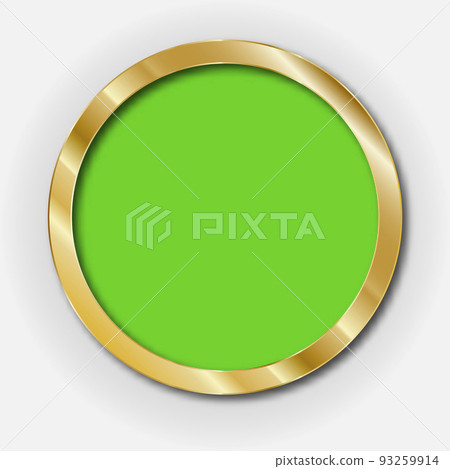 Abstract round gold frame with shadow isolated Abstract round gold frame with shadow isolated 93259914