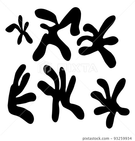 Set of Matisse organic shapes, splashes Set of Matisse organic shapes, splashes 93259934