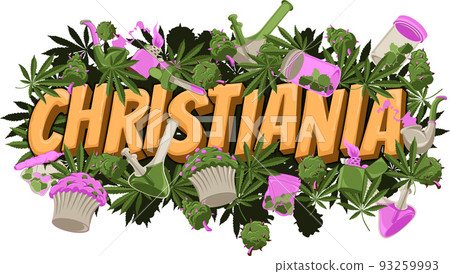 Christiania Legal Medicinal Dispensary Weed Marijuana Cannabis Illustration Logotype Design Christiania Legal Medicinal Dispensary Weed Marijuana Cannabis Illustration Logotype Design 93259993