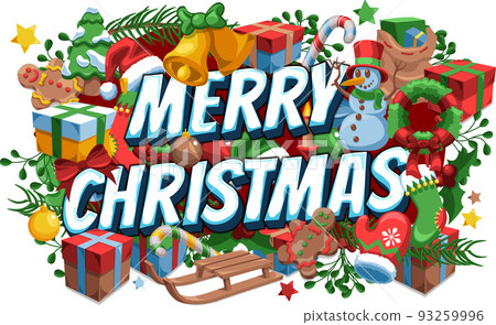 Christmas yuletide Themed Vector Ornaments Mega Pack Collection 93259996