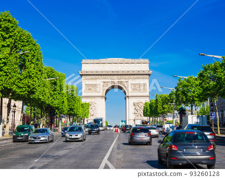 巴黎香榭麗舍大街和凱旋門 *部分柔焦 93260128