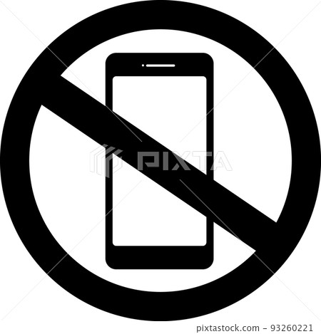 Smartphone - prohibited prohibited mark icon photography prohibited monochrome Smartphone - prohibited prohibited mark icon photography prohibited monochrome 93260221