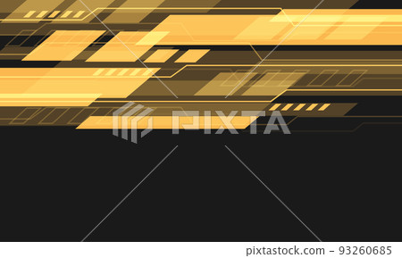 Abstract yellow geometric cyber speed technology on grey with blank space design modern futuristic background vector 93260685