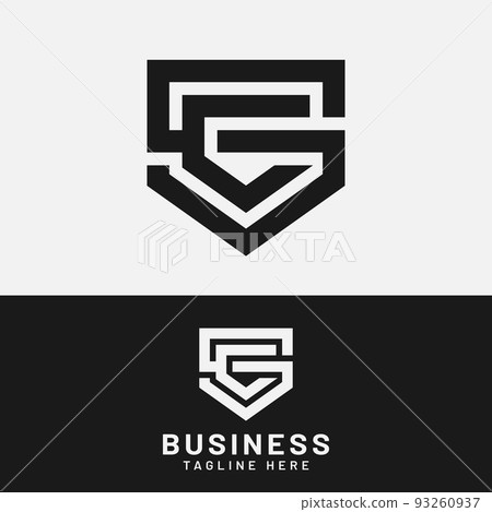 S C SC CS Letter Monogram Initial Logo Design Template 93260937