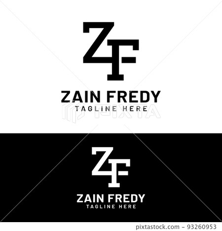 Z F ZF FZ Letter Monogram Logo Design Template 93260953