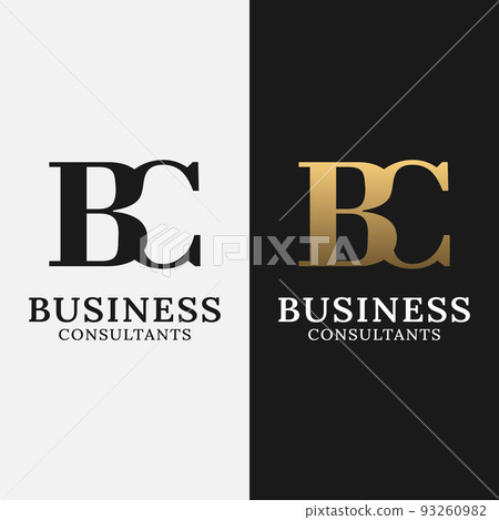 Letter B C BC CB Slab Serif Logo Design Template Letter B C BC CB Slab Serif Logo Design Template 93260982