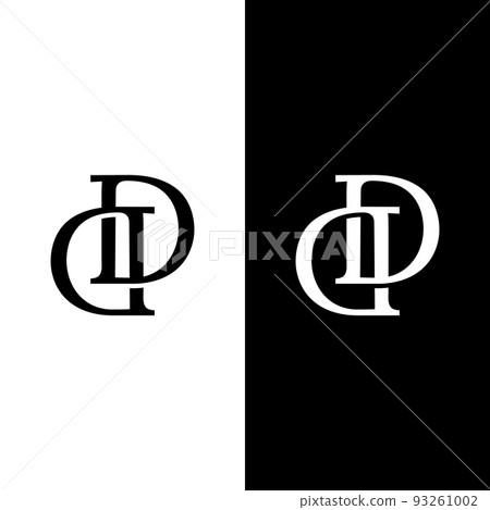 D DD Letter Monogram Initial Logo Design Template - Stock Illustration ...