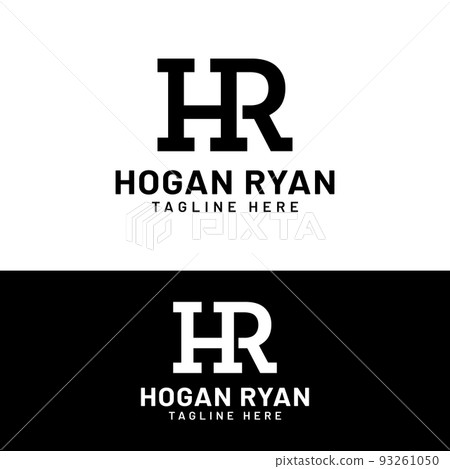 Rh initials letter wedding monogram logos Vector Image