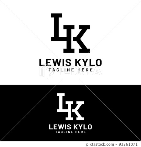 L K LK KL Letter Monogram Logo Design Template 93261071