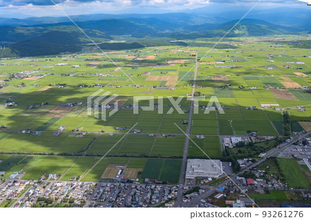 Aerial shot around Higashi-Asahikawa-cho, Asahikawa city (August 2022) 93261276