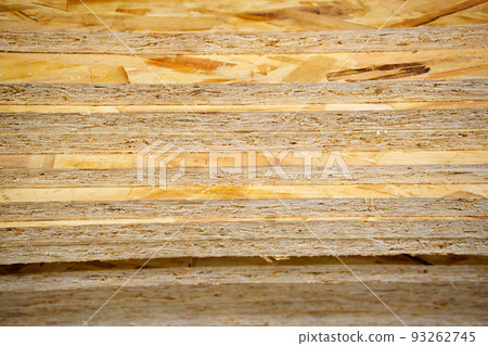 OSB board. sheet material is used in construction. hardware store. OSB board. sheet material is used in construction. hardware store. 93262745