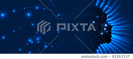 Artificial intelligence. Technology web background. Virtual concept 93263537