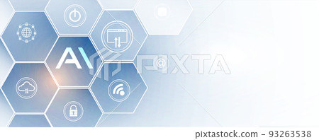 Artificial intelligence. Technology web background. Virtual concept 93263538