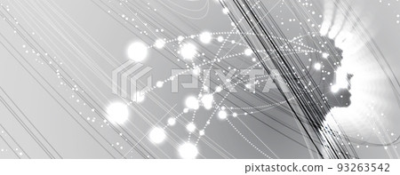 Artificial intelligence. Technology web background. Virtual concept 93263542