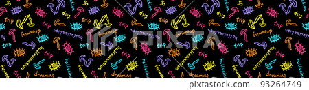 Trippy vector seamless pattern with mushrooms eyes Trippy vector seamless pattern with mushrooms eyes 93264749