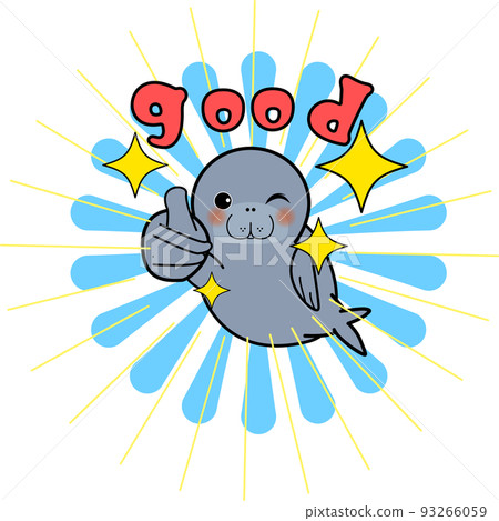 Illustration of cute dugong 93266059