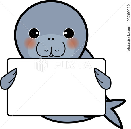 Illustration of cute dugong - Stock Illustration [93266060] - PIXTA