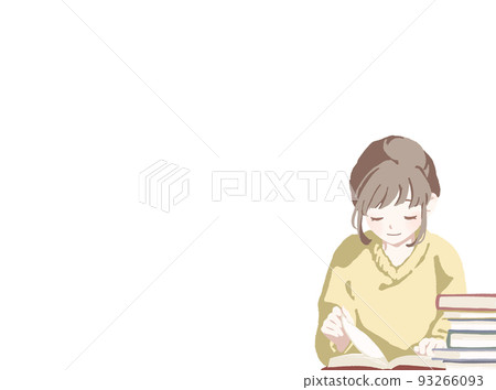 Girl reading (closes eyes) Girl reading (closes eyes) 93266093