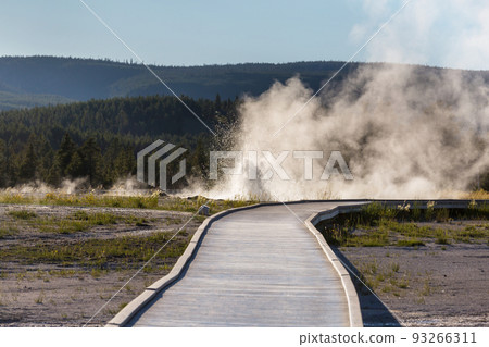 Geyser in Yellowstone 93266311