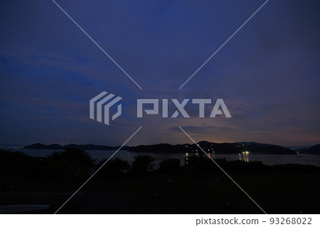 日本岡山縣備前市日瀨美麗的海景 日本岡山縣備前市日瀨美麗的海景 93268022