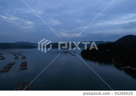 日本岡山縣備前市日瀨美麗的海景 日本岡山縣備前市日瀨美麗的海景 93268029