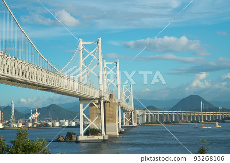 Bisan Seto Ohashi Bridge at dusk in summer 5 Sakaide City, Kagawa Prefecture Bisan Seto Ohashi Bridge at dusk in summer 5 Sakaide City, Kagawa Prefecture 93268106