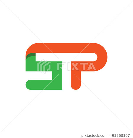 SP or STP  letter concept design vector  icon template 93268307