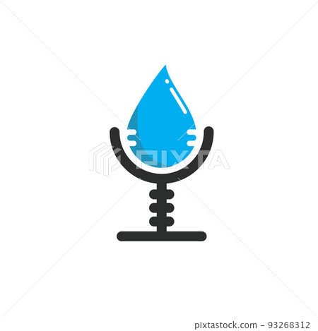 microphone water drop concept design vector icon microphone water drop concept design vector icon 93268312