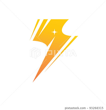 flash thunder bolt illustration vector 93268315
