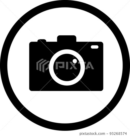 Camera icon pictogram circle 93268574