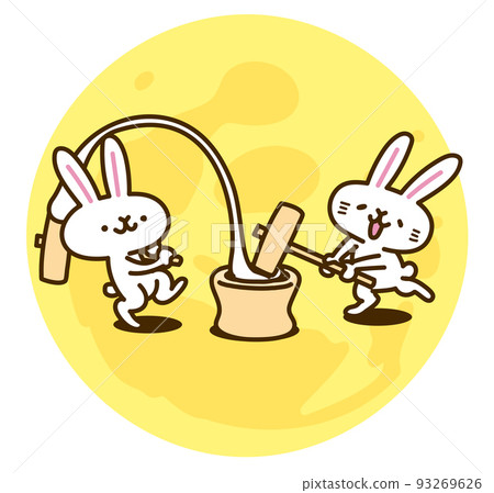 Rabbit Character Illustration Series "Making Mochi on the Moon" 93269626