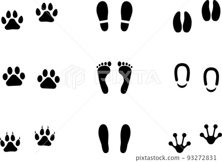 Footprints animal human set Footprints animal human set 93272831