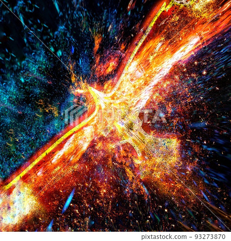Illustration of a fire bird flapping its wings in the night sky Illustration of a fire bird flapping its wings in the night sky 93273870