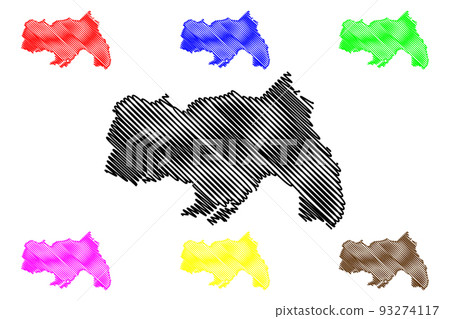 Northern Region map vector - Stock Illustration [93274117] - PIXTA