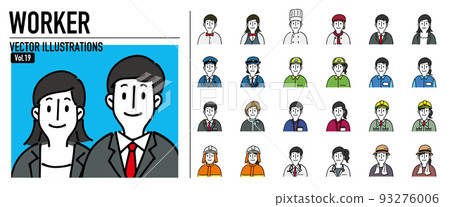Person working person fashionable illustration material 93276006