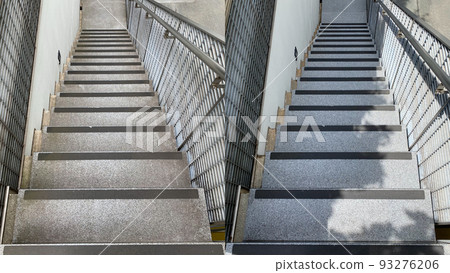 Before and after. Cleaning an external staircase in gray granite Before and after. Cleaning an external staircase in gray granite 93276206