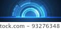 Abstract circle digital background, smart lens technology, overlap layer, design concept 93276348