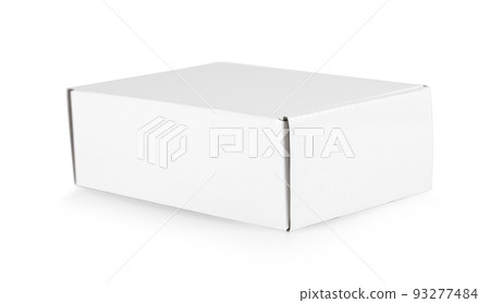 close up of a white box template on white background 93277484