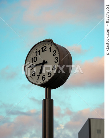 city clock at dusk city clock at dusk 93278551