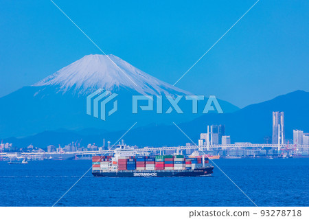 (千葉縣)從海螢 PA 向橫濱方向眺望,遠眺富士山 (千葉縣)從海螢 PA 向橫濱方向眺望,遠眺富士山 93278718