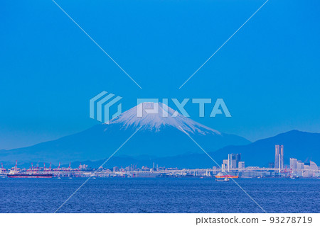 (千葉縣)從海螢 PA 向橫濱方向眺望,遠眺富士山 (千葉縣)從海螢 PA 向橫濱方向眺望,遠眺富士山 93278719