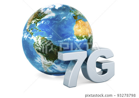 7G global concept, 3D rendering 93278798