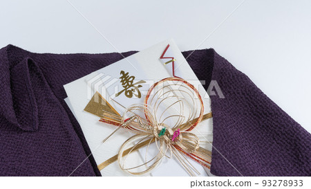 Plain purple fukusa and gift bag Plain purple fukusa and gift bag 93278933