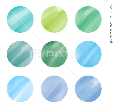 Set of glittering round labels Watercolor style vector illustration Set of glittering round labels Watercolor style vector illustration 93281268