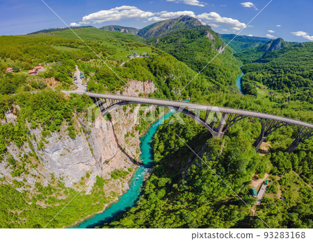 Montenegro. Dzhurdzhevich Bridge Over The River Tara Portrait of a disgruntled girl sitting at a cafe table 93283168