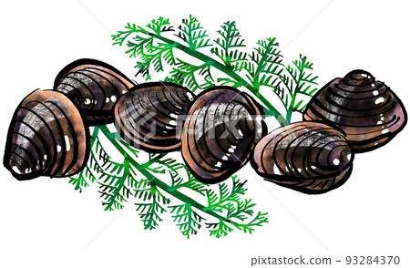 “蛤”的手繪插圖(毛筆書寫風格) “蛤”的手繪插圖(毛筆書寫風格) 93284370