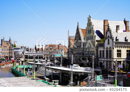 Belgium Ghent Graslei Korenlei Summer Festival 93284575
